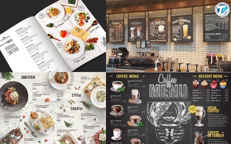 Tham khảo một số mẫu thiết kế menu cafe, nhà hàng 